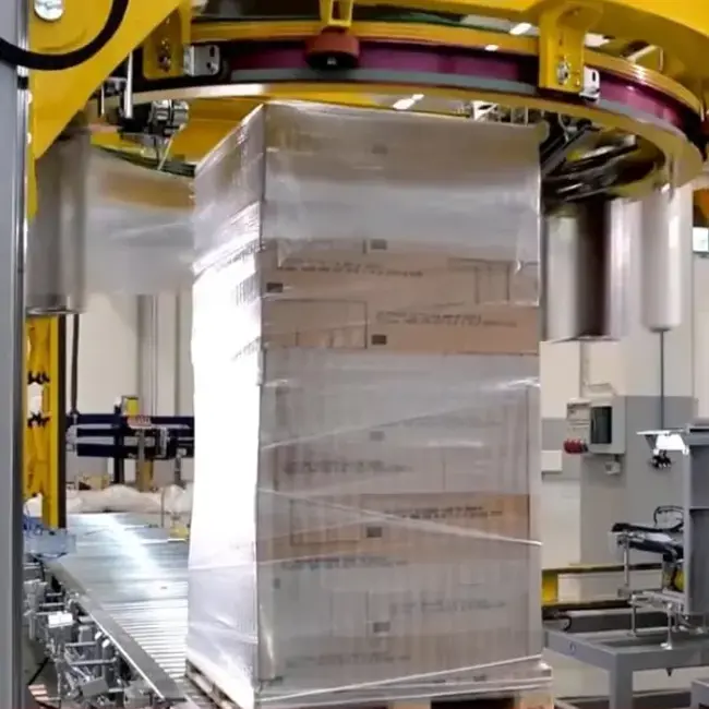 FA8 Quad Automatic Inline Ring Stretch Wrapping Machine